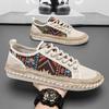 2024 New Ethnic Style Men's Shoes Summer Breathable Casual Shoes Men's Cloth Shoes Versatile Trend Work Driving Trendy Shoes