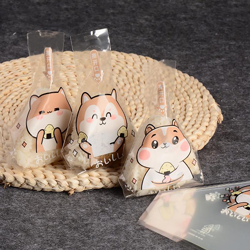 50 шт. японский треугольный рисовый шарик, одноразовая упаковка, сумка, нори онигири, сумка для суши, форма для приготовления суши, аксессуары для бенто