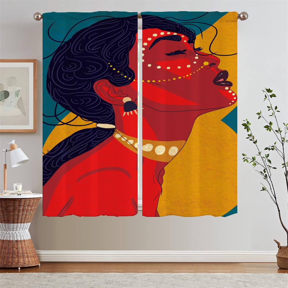 Шторы в южноазиатском стиле для украшения гостиной, короткие шторы для окон, домашняя кухонная штора, подхваты, локоны, светонепроницаемая штора