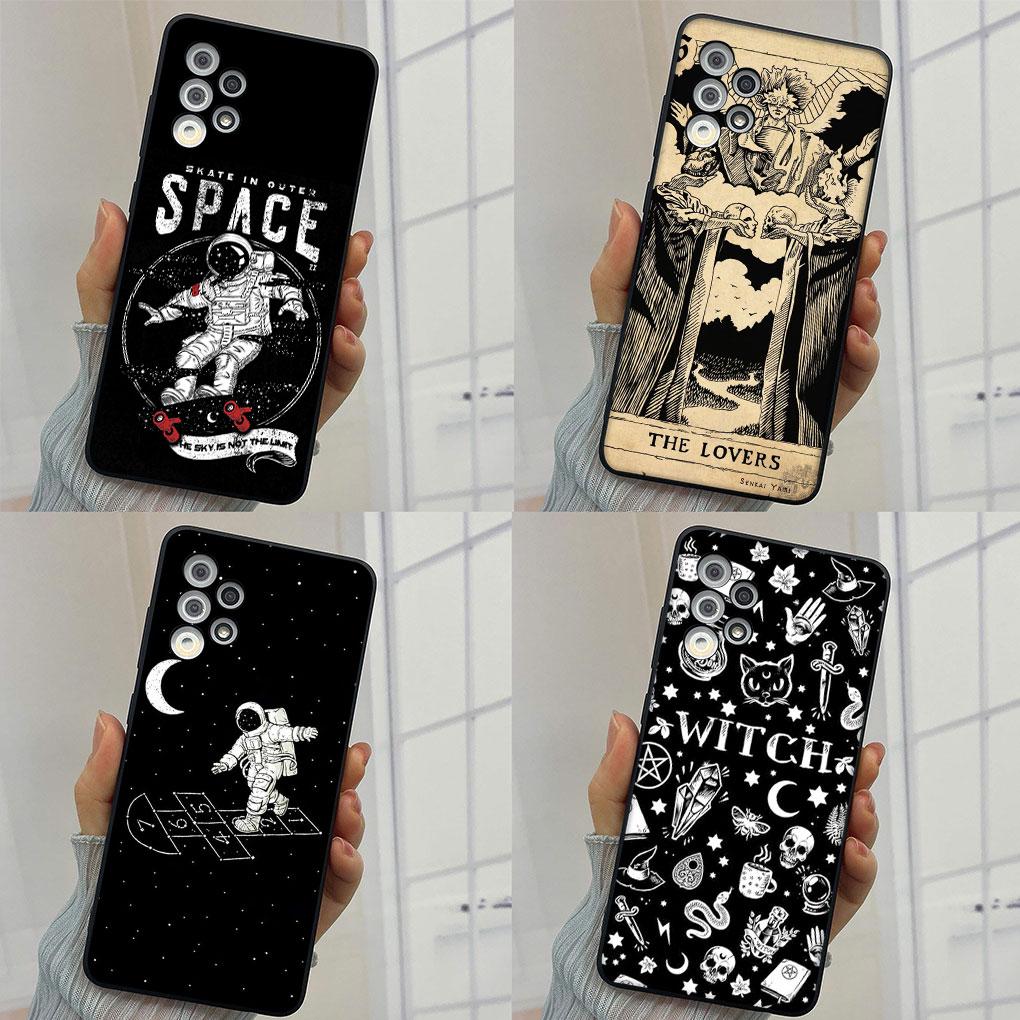 for Motorola Moto Edge 50 30 Fusion 40 NEO Ultra Pro G35 G45 G75 G85 G35 Cover Case Witch Divination Tarot Moon Astronaut Space