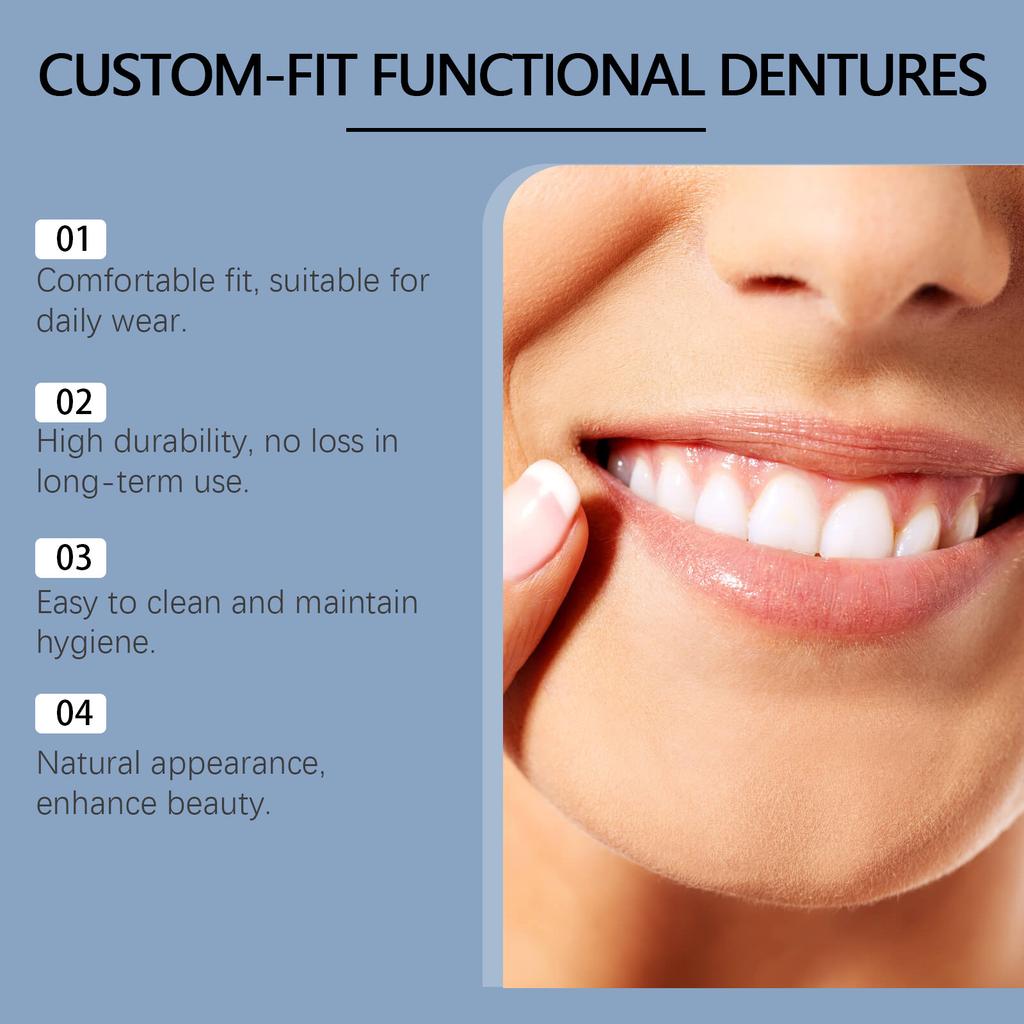 Denture Silicone Kit Orthodontic Fake Tooth Improve Tooth Loss Narrow Gap Upper Lower Veneers False Teeth Braces Fake Tooth Care