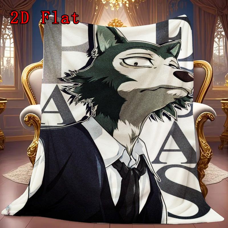 Beastars 2D Flat Pattern Flannel Blanket High quality All Seasons Warmth and Comfort Perfect for Christmas Gifts.PMT0914050