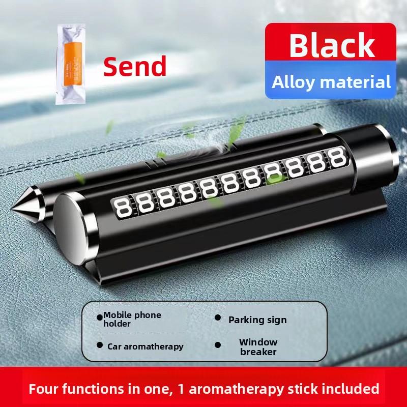 Автотовары Временная парковочная табличка с номером Перемещающаяся автомобильная номерная табличка Креативная В салоне Металлическая роликового типа Табличка с логотипом автомобиля и номером телефона