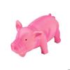 Jouet Sonore Pour Chien - Cochon En Latex - Flexible - 15 Cm - Rose