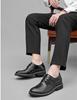 Невидимые мужские кожаные туфли, увеличивающие рост на 5 см - Business Casual, Британский стиль, Мягкая подошва для женихов и свадеб