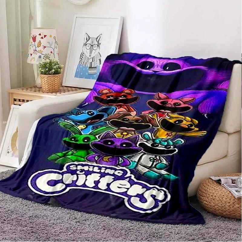 3D Printed Baby Blanket CATNAP DOGDAY Cartoon Smiling Critters Babes Carpet Super Soft Warm for Bedroom LivingRoom Sofa Bed Car