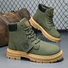 Высококачественные мужские ботинки в британском ретро-стиле, нескользящие, прочные, модные, на толстой подошве, увеличивающие рост, рабочие ботинки, боты