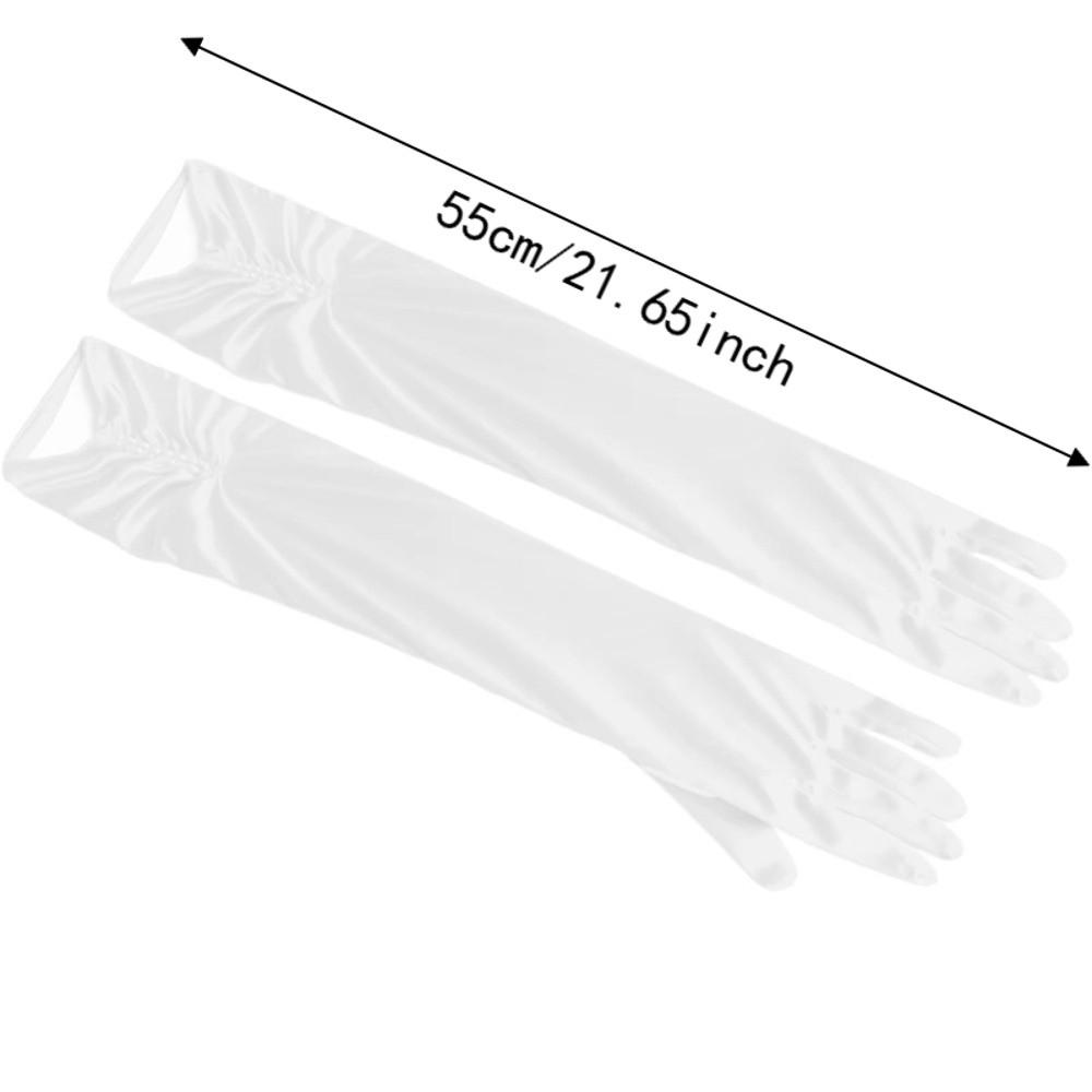 Long Length Satin Gloves Satin Fabric Long Gloves Elegant Bridal Wedding Gloves Cosplay