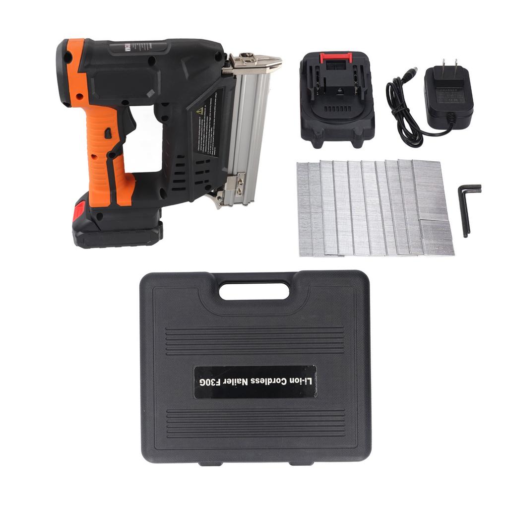 Беспроводной комплект гвоздезабивного инструмента 18 В 2 Ач с питанием от литиевой батареи, электрический степлер для проектов по деревообработке