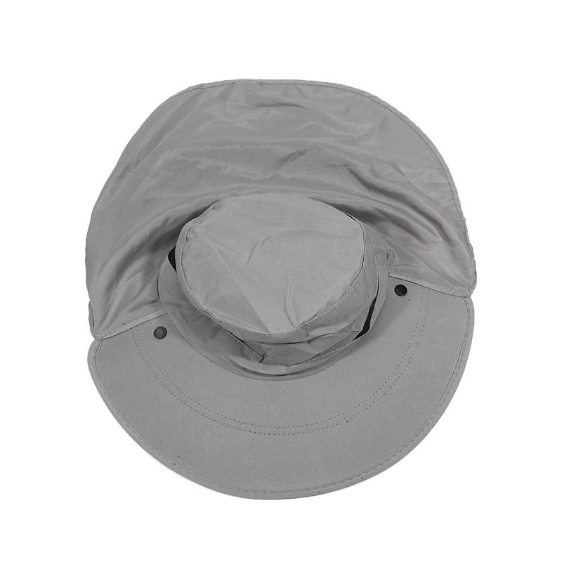 Outdoor Fisherman Hat Wide Brim Bucket Hat with Neck Cover Men Summer Breathable Mesh Sun Protection Visor Anti UV Cap Unisex