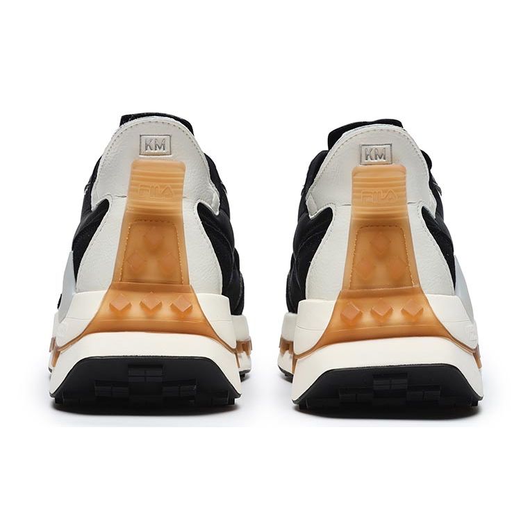 Fila Km Ткань Синтетическая кожа Мода Легкие Кроссовки Pioneer Sports Низкий верх Повседневная обувь для образа жизни Мужская повседневная обувь Черный Белый F12M233113FBG