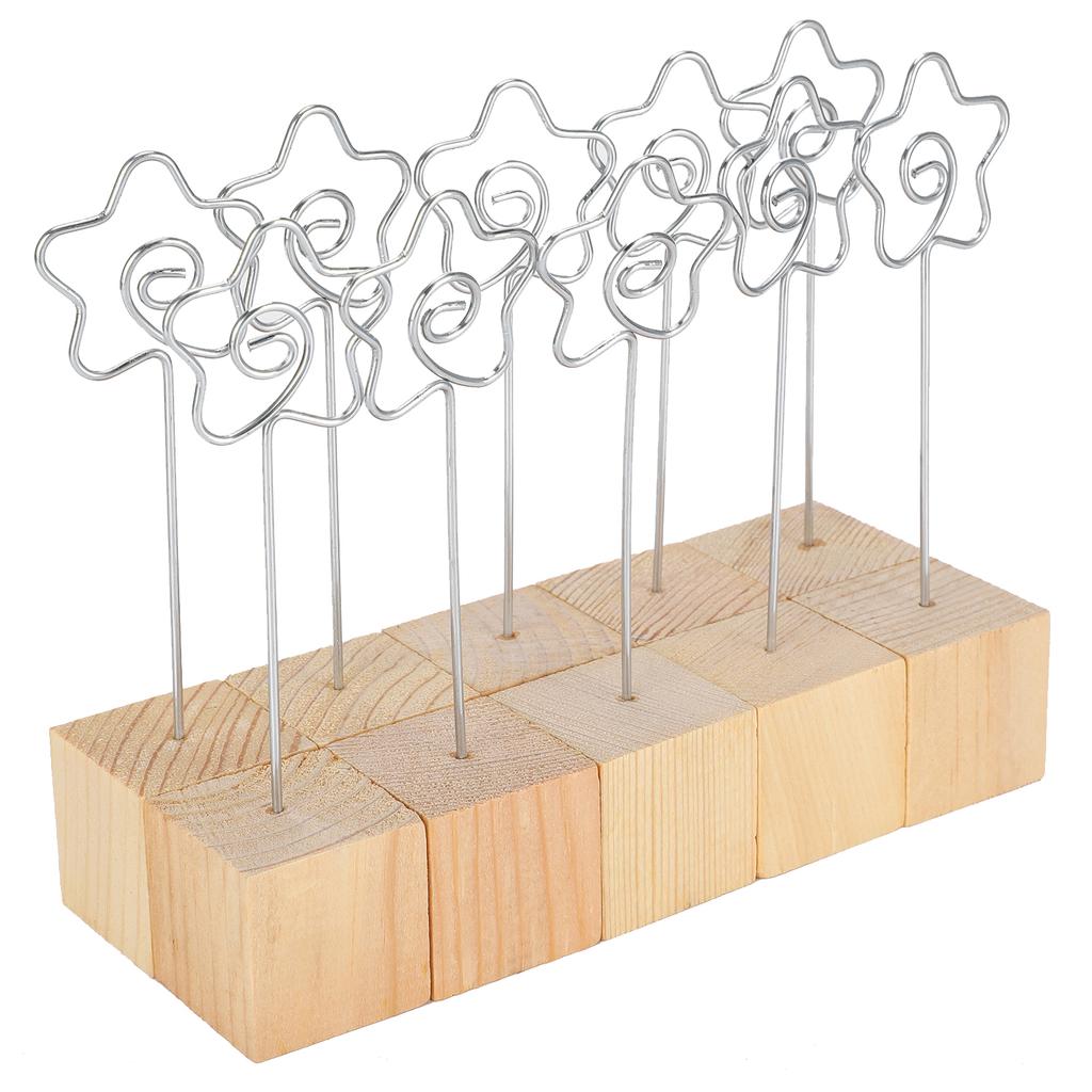 10 шт. держатель для фотографий металлический зажим подставка для заметок сообщение открытка картина основа из цельного дерева ремесло