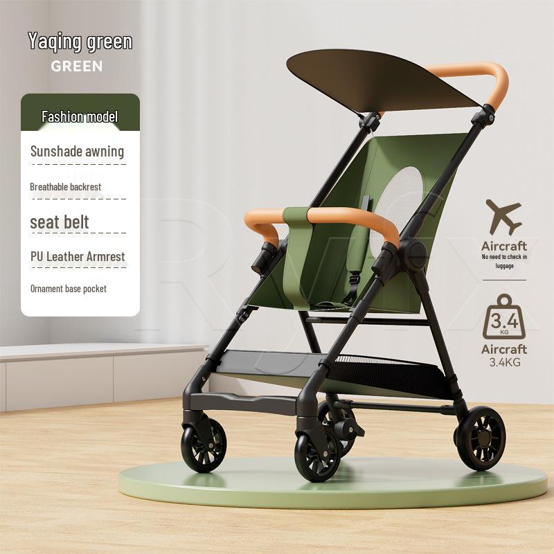 Compact Foldable Baby Stroller: Lightweight and Travel-Friendly, Carry-On Compatible
