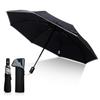 Складной автоматический складной чехол для зонта с супер впитывающей способностью One Key Automatic поставляется со светоотражающим зонтом для защиты от сильного ветра черного цвета, открывается/закрывается,