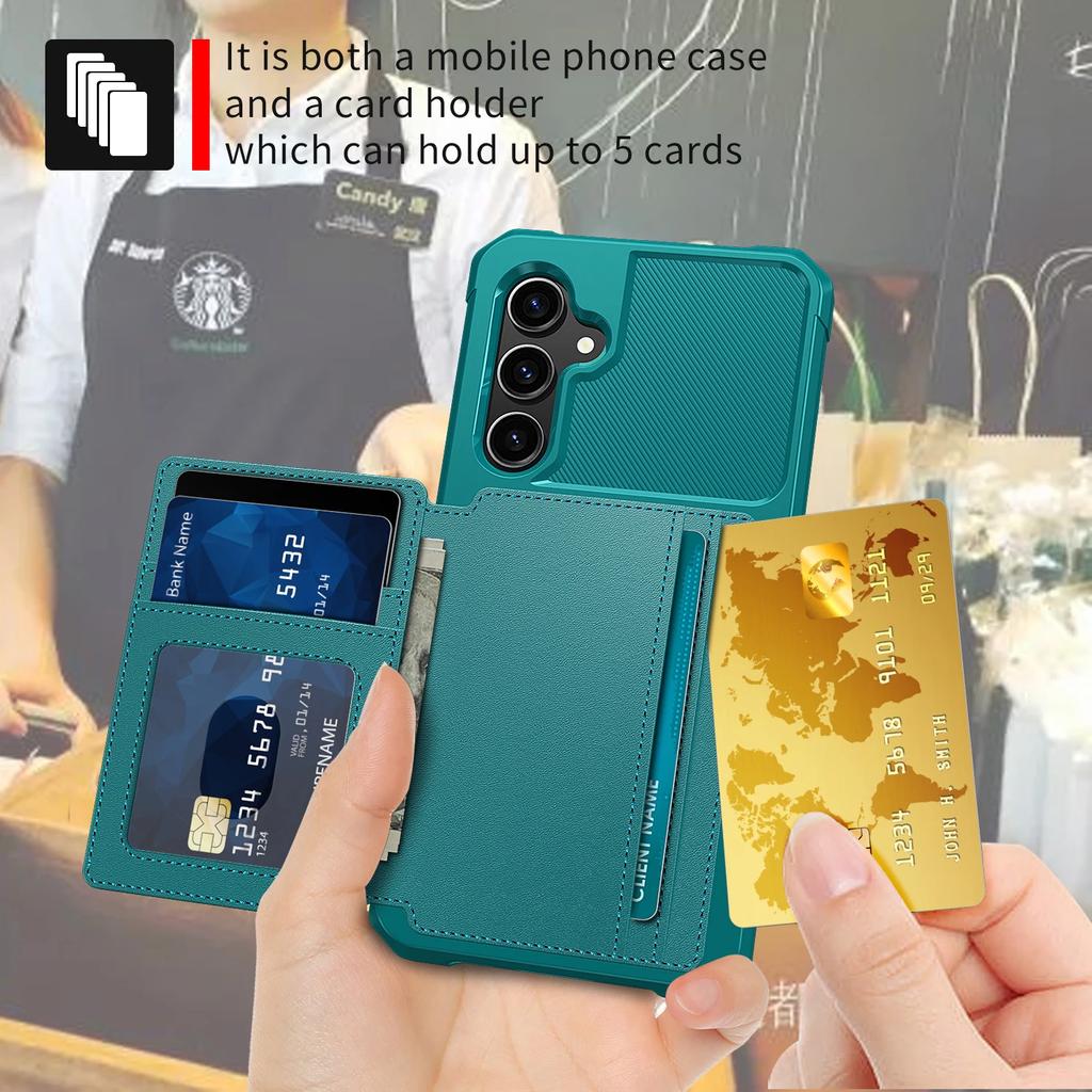 Кожаный кошелек-чехол с отделениями для магнитных карт для Samsung Galaxy S23 S25 Ultra S24 S22 Plus A16 A26 A36 A56 A14 Карманный мешочек Чехол