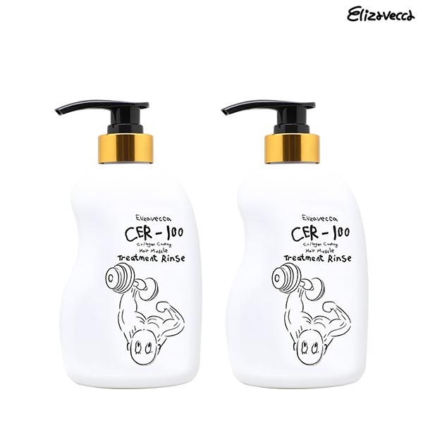 Elizavecca Ополаскиватель для волос и мышц с коллагеновым покрытием CER-100, 500 мл (3 разных количества)