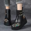 Модная женская обувь GKTINOO в ретро-стиле, ботильоны до щиколотки на толстой подошве из натуральной кожи, осень-зима 2025, теплые ботильоны на платформе, на молнии, женская обувь