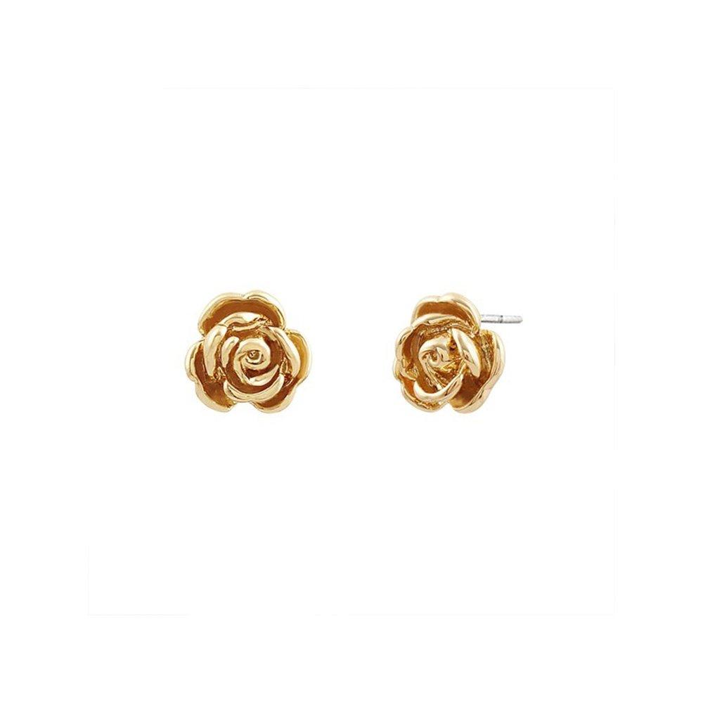 [S925Post] Golden Rose Earring / Golden Rose