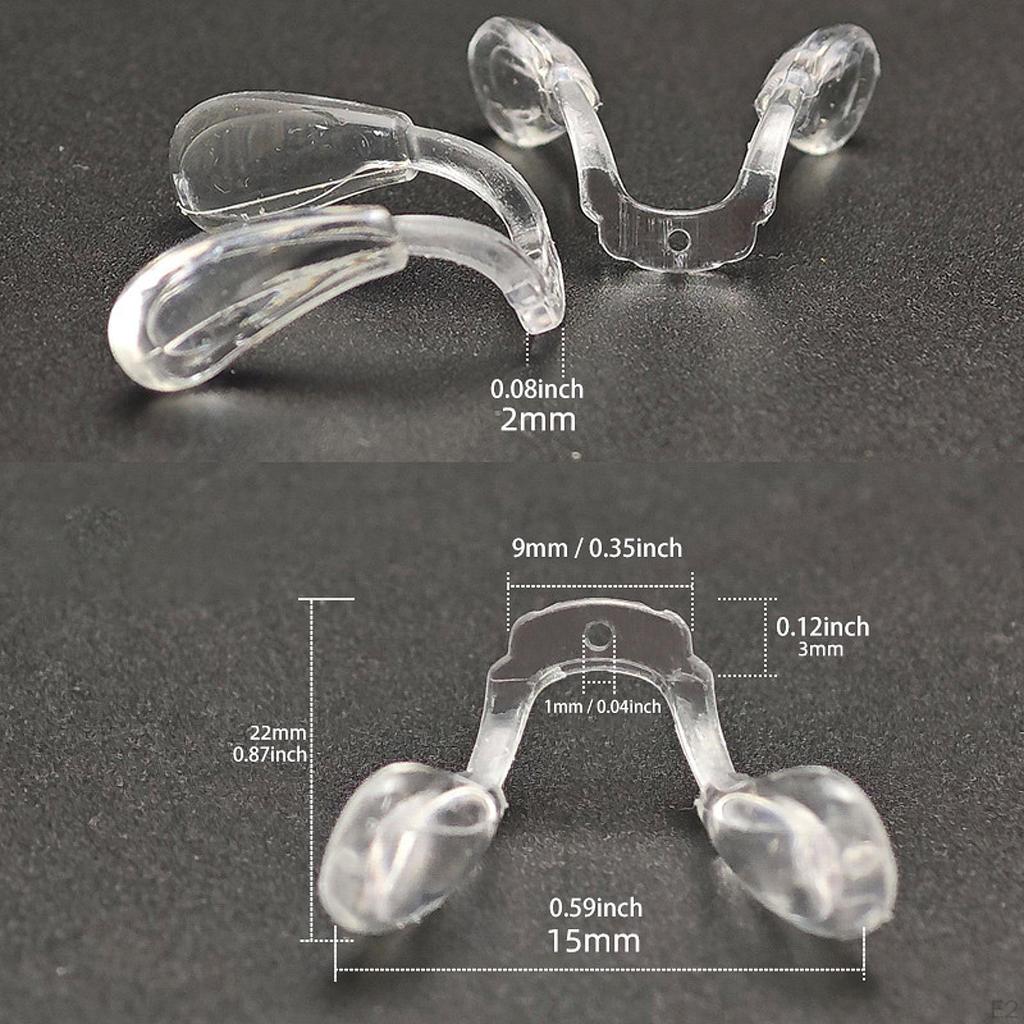 6x Носоупоры для очков Ремонт очков Прозрачные Противоскользящие Прочные Носоупоры Легкие U-образные