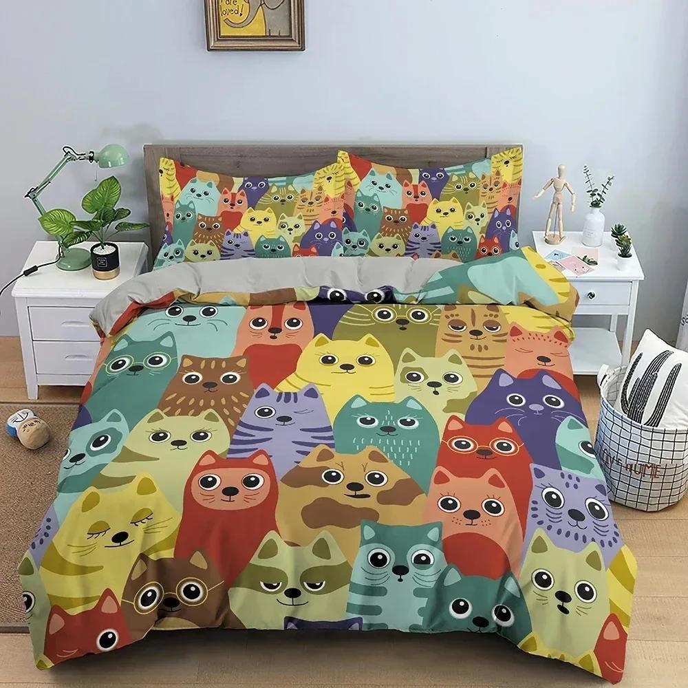 Cartoon Animal Duvet Cover Luxury Soft Bedding Set For Children Bedroom Quilt Comforter Cover King Twin Home Decor