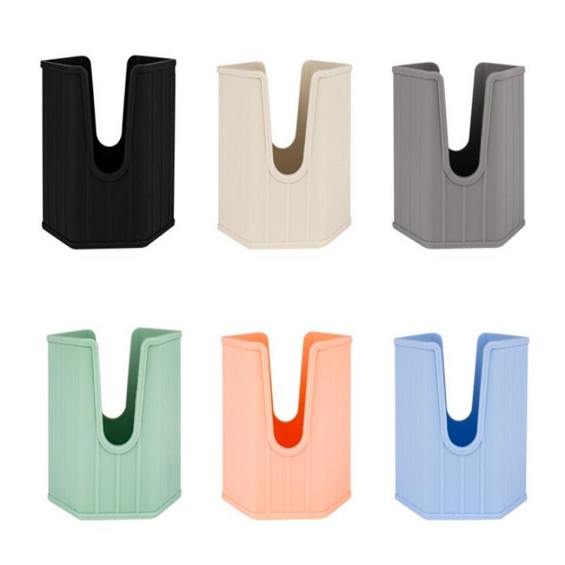 Mouthwash Cups Holder Stackable Silicone Cup Dispenser For Bathroom Sink Counter Space-Saving Mouthwash Cup Holder Small