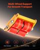 4PCS Machinery Skate Dolly, 17637LBS/8T Industrial Machinery Mover, Heavy Duty Carbon Steel Machinery Moving Skate with 4 PU Wheels and 360° Rotation