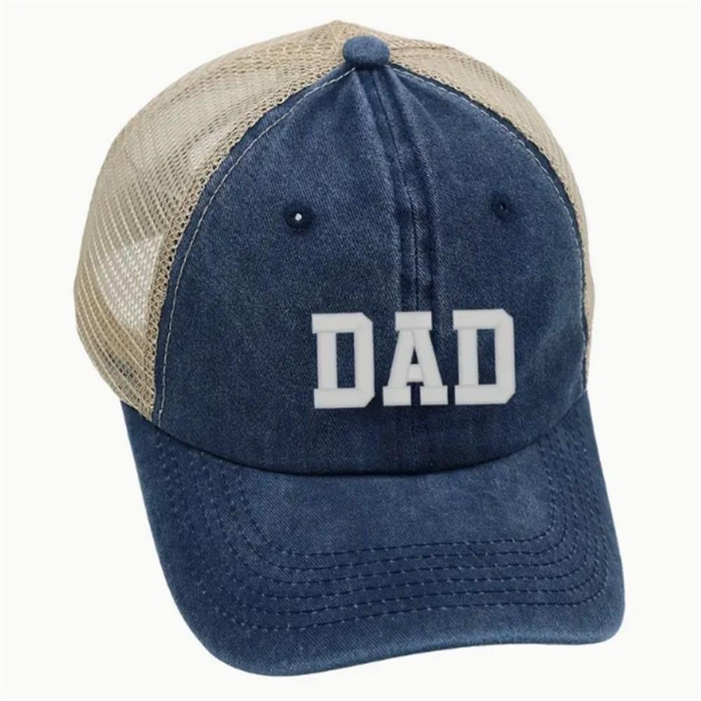 Visors DAD MOM Baseball Hats Mesh Net Sunscreen Hats Washed Distressed Faded Cap for Man Women