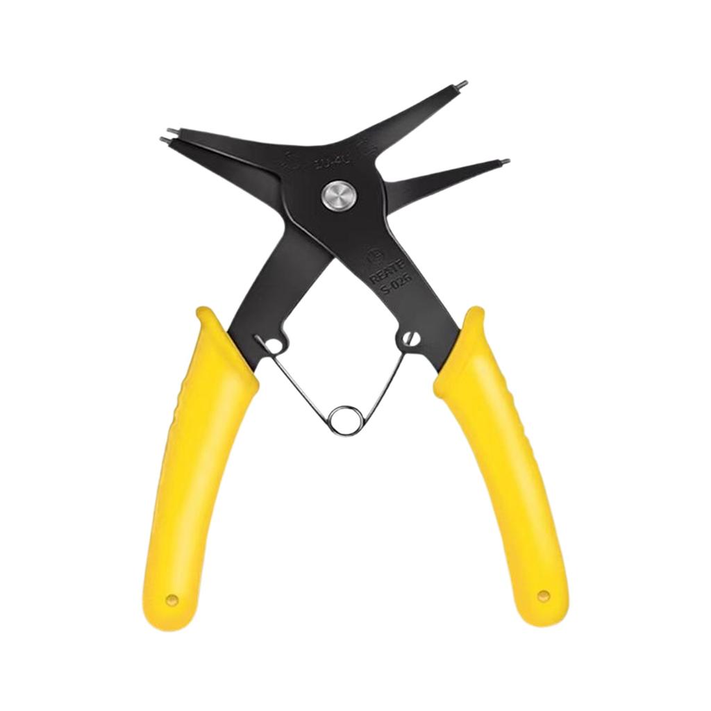Circlip Pliers Multifunctional Internal And External  Ring Pliers Retaining Ring Pliers Industrial Grade Maintenance Card Yellow Expansion Pliers