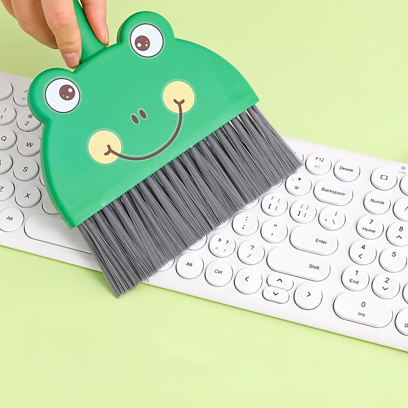 3 шт. Милая мини-метла в форме животных, набор совок, медведь, кролик, лягушка/пчела, подметальная щетка с щетиной, для комнаты, небольших помещений, компактный