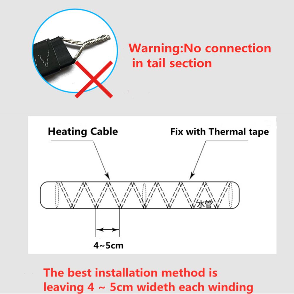 DC 12V~14V Heat Cable Water Pipe Heater For RV Anti-Freeze Self-regulating Pipe Heat Cable 25w/m