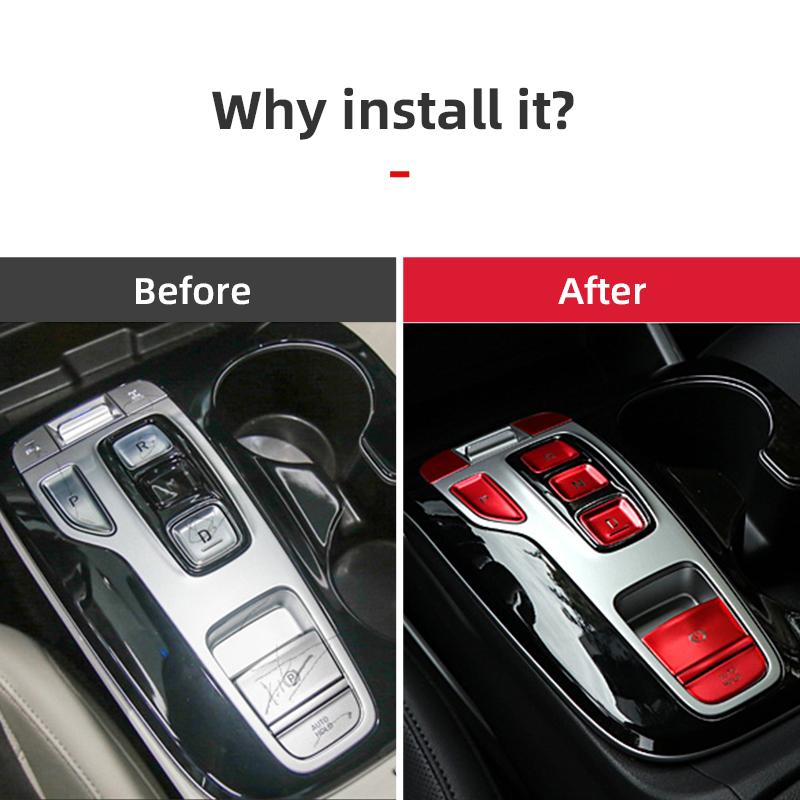 Алюминиевый автомобильный электронный ручной тормоз ESP кнопка крышка отделка наклейки аксессуары для Hyundai Tucson NX4 2021 2022 2023 2024 N Line