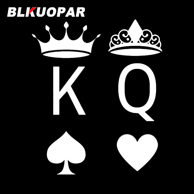 BLKUOPAR King And Queen Crown Car Stickers ATV Vinyl Creative Decal Waterproof Sunscreen Laptop Graphics Surfboard Car Lable