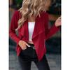 Autumn Fashion Women New Jackets Casual Imitation Deerskin Short Coat Big Lapel Elegant Long Sleeve Zipper Solid Color Clothes 1572
