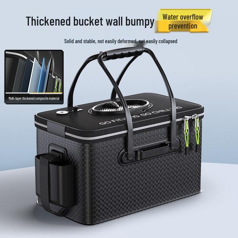 HANDUNYOU Multi-functional Foldable Fishing Bucket & Box