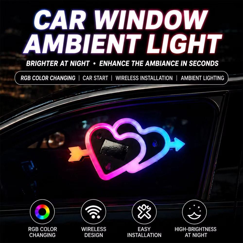 Suction Cup Mount LED Car Neon Lights Wiring Free Car Ambient Lighting Lamp Automotive Use