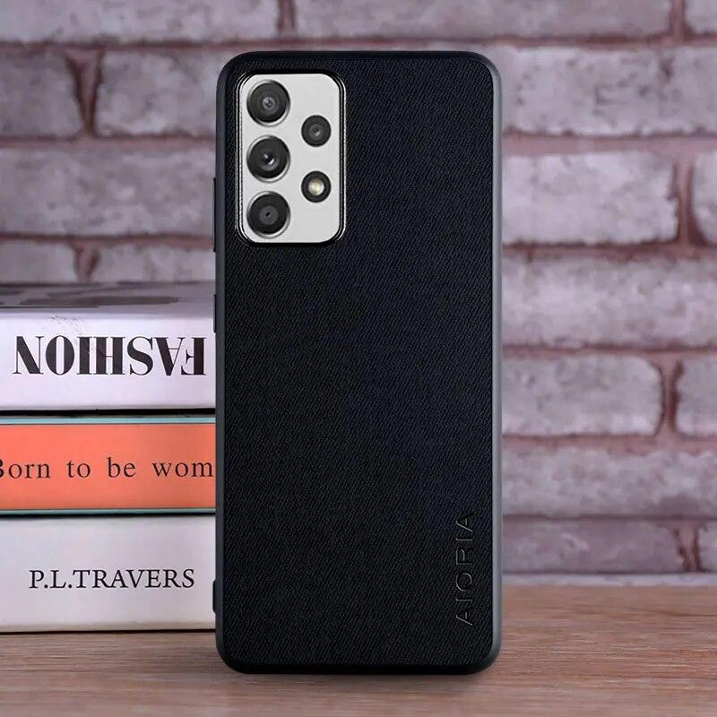 Чехол для Samsung Galaxy A52S 5G, роскошный текстильный кожаный мягкий жесткий чехол для телефона samsung a52s, чехол Funda