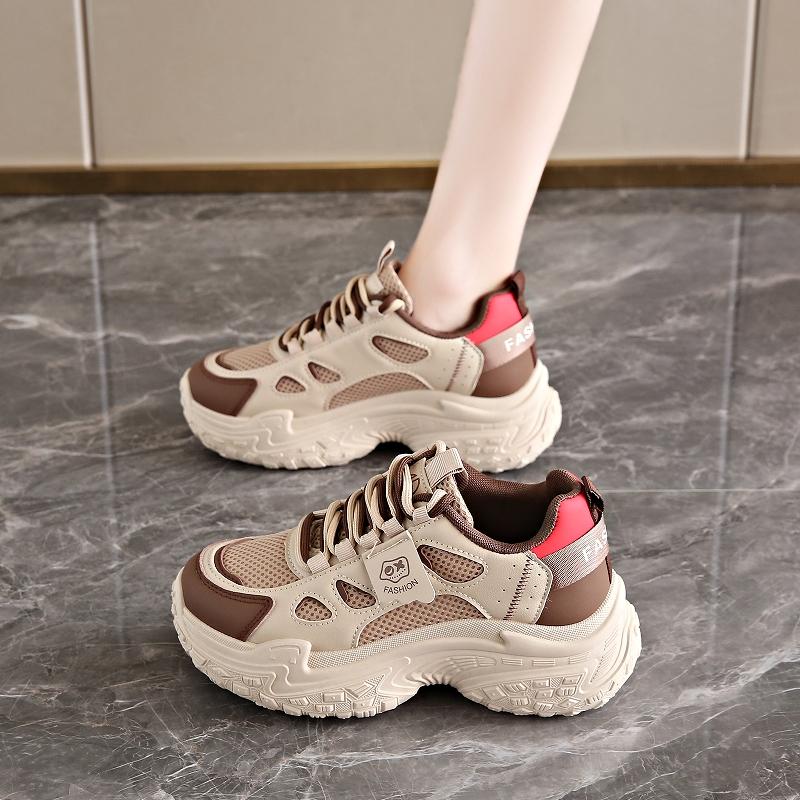 Модные дизайнерские кроссовки на массивной подошве CRLAYDK для женщин, шнуровка, платформа, обувь для ходьбы, женская модная повседневная спортивная обувь для бега, сетчатые теннисные кроссовки