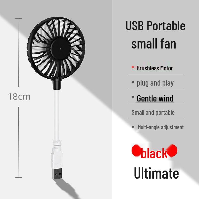 Портативный USB ручной вентилятор: Тихий, Миниатюрный и Совместимый с Power Bank для Офиса, Общежития и Использования на Открытом Воздухе
