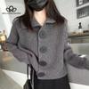 Autumn and Winter New Women's Cardigan Coat Women's Top Loose Fashion Polo Knitted Sweater Woman Fashion Clothing