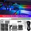 22 in 1 Symphony Car Ambient Light RGB 64 Color Universal LED Interior Hidden Acrylic Strip Light Decoration Atmosphere Lamp APP