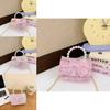 Adorable Butterfly Knot Design Children's Handbag Stylish Pearl Handle For Kids