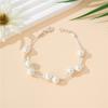 Двойной жемчужный браслет-цепочка, высококлассная легкая роскошь, подарки для друзей, изысканный белый кристалл.