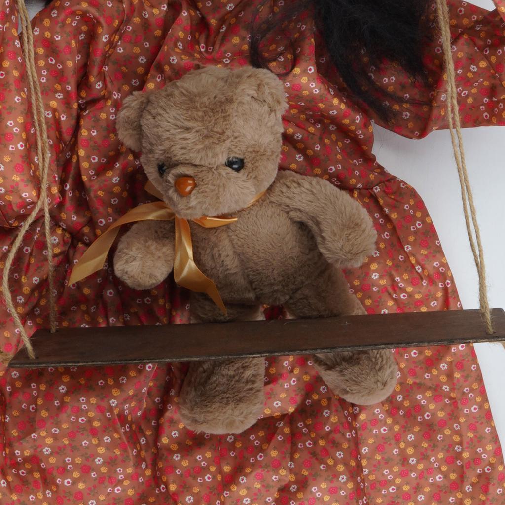 Ghostly Puppet Doll Halloween Decoration Voice Activated Ghostly Puppet with Glowing Eye For Garden Yard Decoration