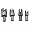 4PCS Carbon Steel Corker Bit - Woodworking Bit, Claw Type Dowel Bit, Carbon Steel Corker Cutter for Bench Drill