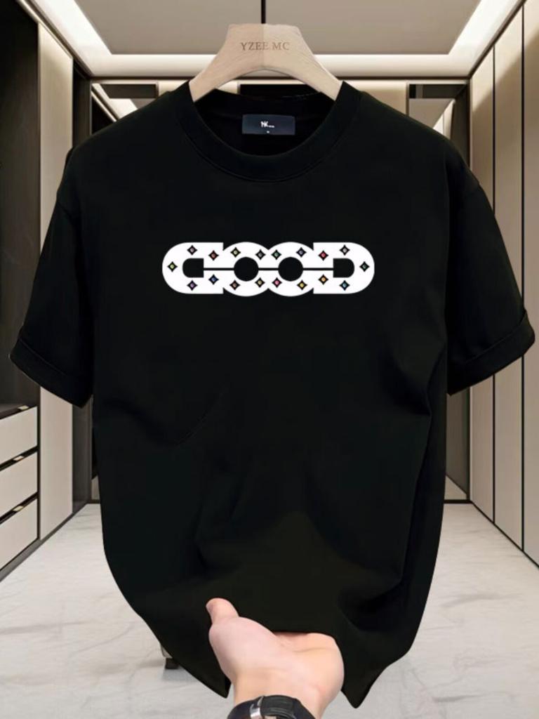 2026 Summer New Style Mens ShortSleeved 100 Cotton Printed TShirt Loose Fit Trendy and HighQuality TShirt