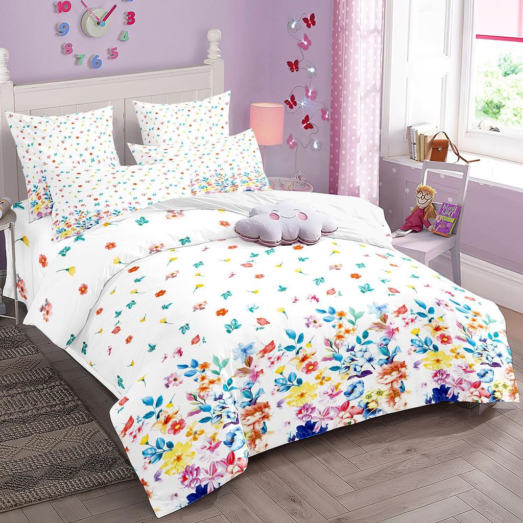 Постельное белье 2/3 шт., Цифровая печать, Удобный пододеяльник для домашнего декора спальни, 1 пододеяльник и 2 наволочки на молнии
