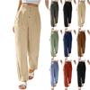 Women's Wide Leg Pants High Elastic Waisted In The Back Business Work Trousers Long Casual Pants