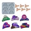 Ornaments Resin Epoxy for Women Hairpin Mold Silicone Mould Hair Claw Clips Mold Shark Hair Pin