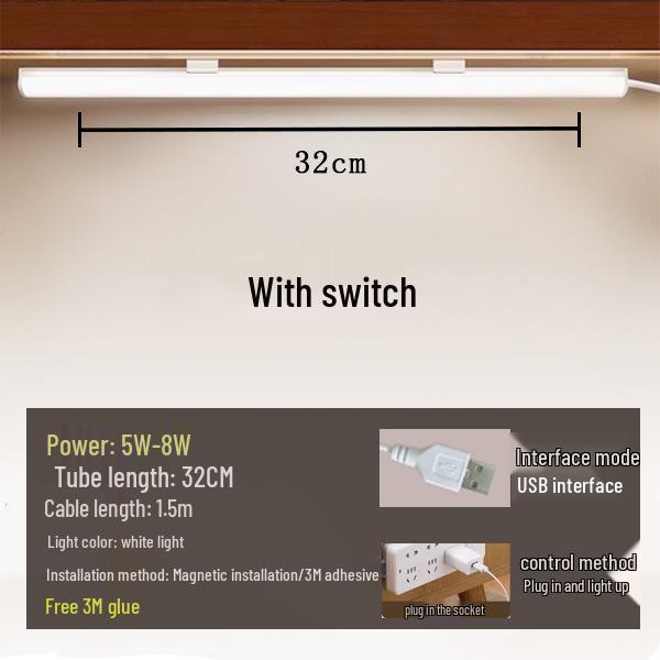 Современная минималистичная светодиодная настольная и потолочная лампа - Диммируемая, с изменяемым цветом, идеально подходит для студенческих общежитий