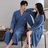 Couple Nightgown Women'S Pure Cotton Spring And Autumn Long-Sleeved Medium And Long Bathrobe Pajamas Men'S Bathrobe Dressing Gown